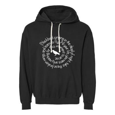 Blackbird Sings In The Dead Of Night Blackbird Garment-Dyed Fleece Hoodie