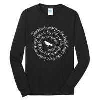 Blackbird Sings In The Dead Of Night Blackbird Tall Long Sleeve T-Shirt