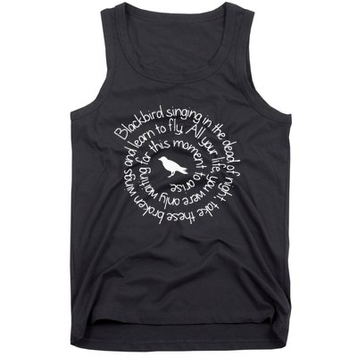 Blackbird Sings In The Dead Of Night Blackbird Tank Top