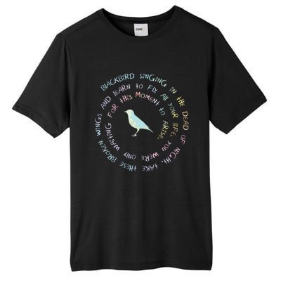 Blackbird Singing In The Dead Of Night Bird Lyrics Tall Fusion ChromaSoft Performance T-Shirt