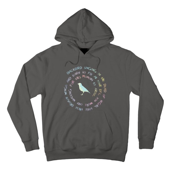 Blackbird Singing In The Dead Of Night Bird Lyrics Hoodie