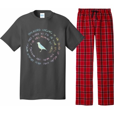 Blackbird Singing In The Dead Of Night Bird Lyrics Pajama Set