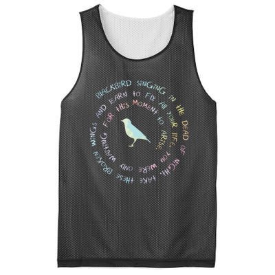 Blackbird Singing In The Dead Of Night Bird Lyrics Mesh Reversible Basketball Jersey Tank