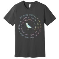 Blackbird Singing In The Dead Of Night Bird Lyrics Premium T-Shirt