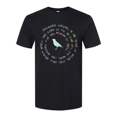 Blackbird Singing In The Dead Of Night Bird Lyrics Softstyle CVC T-Shirt