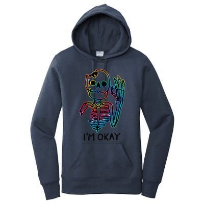 Broken Skeleton Im Okay Funny Halloween Horror Gifts Women's Pullover Hoodie