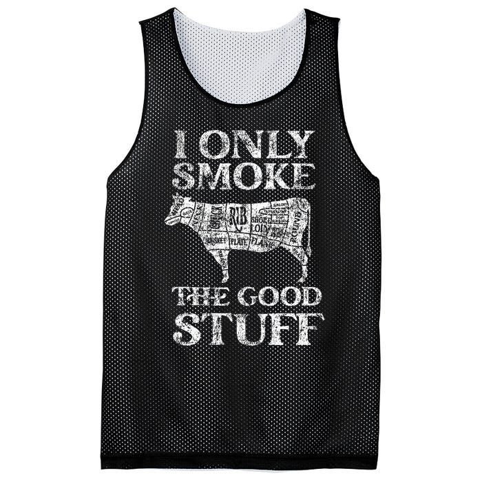 Bbq Smoker I Only Smoke The Good Stuff Mesh Reversible Basketball Jersey Tank