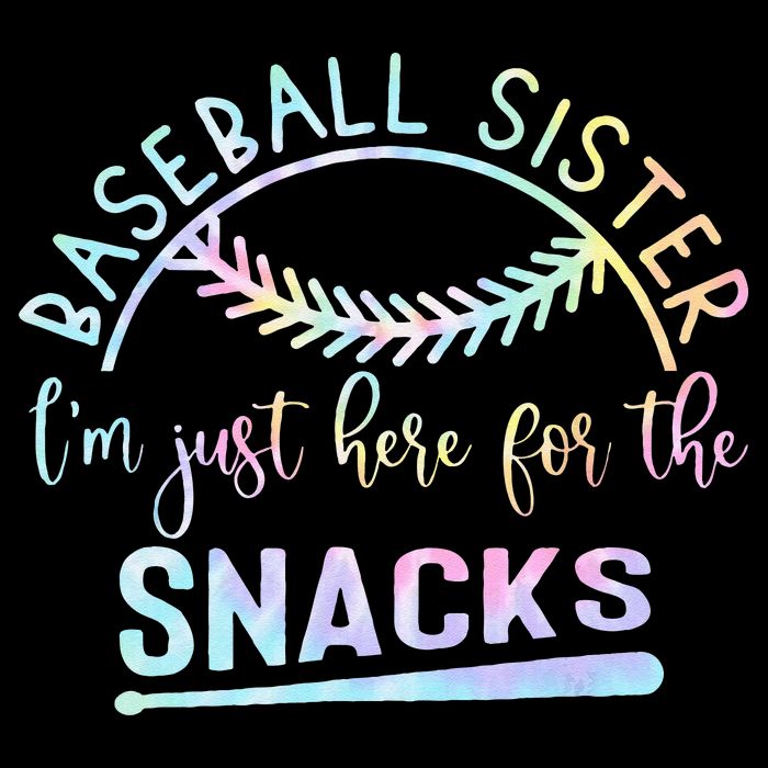 Baseball Sister Im Just Here For The Snacks Retro B Tie Dye Tall T-Shirt