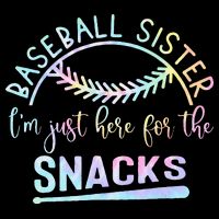 Baseball Sister Im Just Here For The Snacks Retro B Tie Dye 16 in Basic Backpack