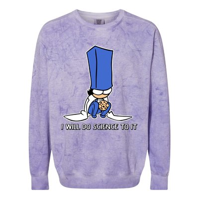 Biscuit Science I Will Do Science To It Colorblast Crewneck Sweatshirt