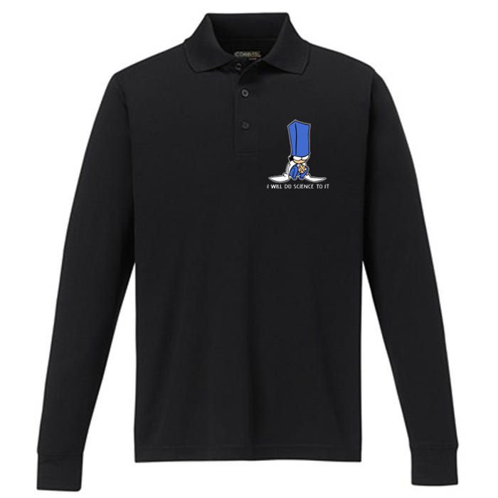 Biscuit Science I Will Do Science To It Performance Long Sleeve Polo