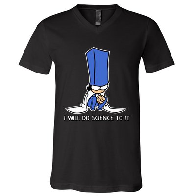 Biscuit Science I Will Do Science To It V-Neck T-Shirt