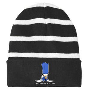 Biscuit Science I Will Do Science To It Striped Beanie with Solid Band