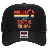 Bigfoot Sighting In Cheboygan Michigan High Crown Mesh Back Trucker Hat