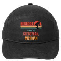 Bigfoot Sighting In Cheboygan Michigan 7-Panel Snapback Hat