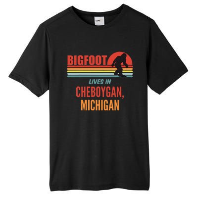 Bigfoot Sighting In Cheboygan Michigan Tall Fusion ChromaSoft Performance T-Shirt