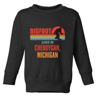 Bigfoot Sighting In Cheboygan Michigan Toddler Sweatshirt