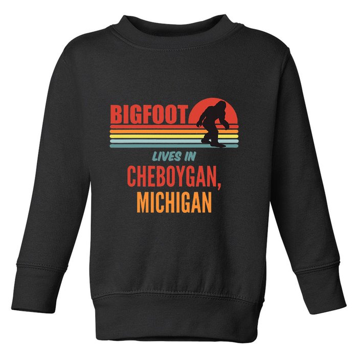 Bigfoot Sighting In Cheboygan Michigan Toddler Sweatshirt