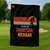 Bigfoot Sighting In Cheboygan Michigan Golf Towel