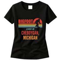 Bigfoot Sighting In Cheboygan Michigan Womens T-Shirt