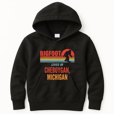 Bigfoot Sighting In Cheboygan Michigan Kids Hoodie