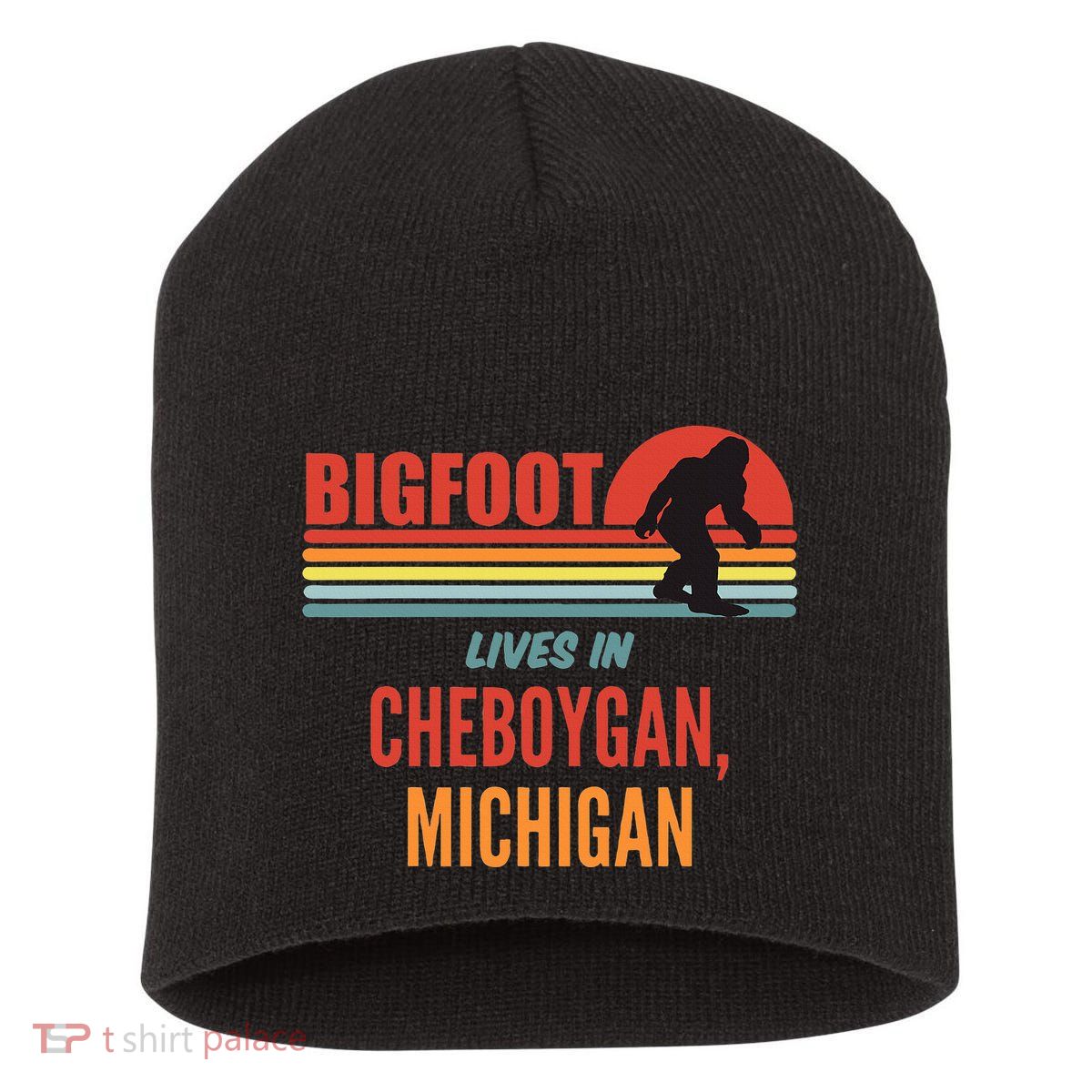 Bigfoot Sighting In Cheboygan Michigan Short Acrylic Beanie