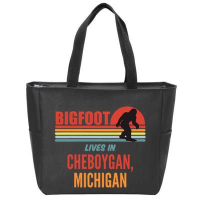 Bigfoot Sighting In Cheboygan Michigan Zip Tote Bag