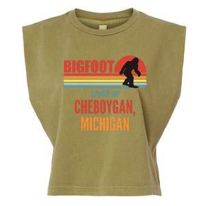 Bigfoot Sighting In Cheboygan Michigan Garment-Dyed Women's Muscle Tee