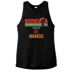 Bigfoot Sighting In Lee Arkansas Ladies PosiCharge Tri-Blend Wicking Tank