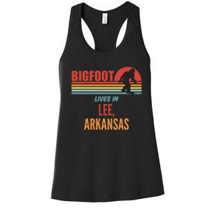 Bigfoot Sighting In Lee Arkansas Women's Racerback Tank