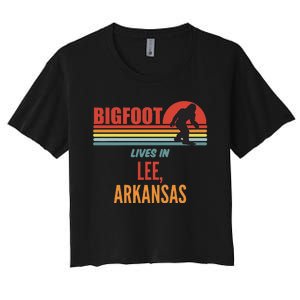 Bigfoot Sighting In Lee Arkansas Women's Crop Top Tee