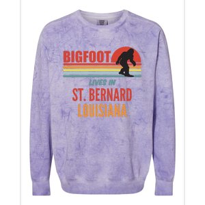 Bigfoot Sighting In St. Bernard Parish Louisiana Colorblast Crewneck Sweatshirt