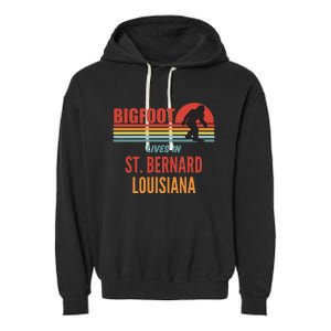 Bigfoot Sighting In St. Bernard Parish Louisiana Garment-Dyed Fleece Hoodie