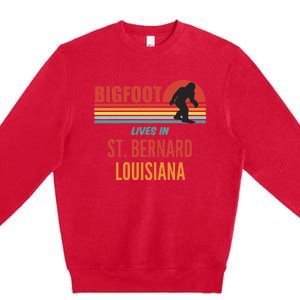 Bigfoot Sighting In St. Bernard Parish Louisiana Premium Crewneck Sweatshirt