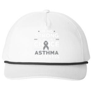 Being Strong Is The Only Choice Asthma Awareness Snapback Five-Panel Rope Hat