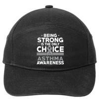 Being Strong Is The Only Choice Asthma Awareness 7-Panel Snapback Hat