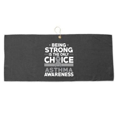 Being Strong Is The Only Choice Asthma Awareness Large Microfiber Waffle Golf Towel