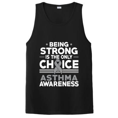 Being Strong Is The Only Choice Asthma Awareness PosiCharge Competitor Tank
