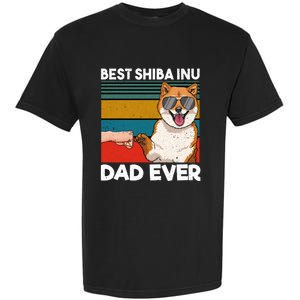 Best Shiba Inu Dad Ever Dog Dad Fist Bump Gift Garment-Dyed Heavyweight T-Shirt