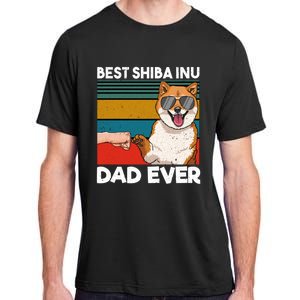 Best Shiba Inu Dad Ever Dog Dad Fist Bump Gift Adult ChromaSoft Performance T-Shirt