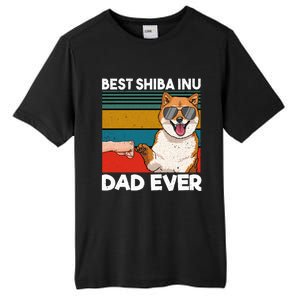 Best Shiba Inu Dad Ever Dog Dad Fist Bump Gift Tall Fusion ChromaSoft Performance T-Shirt