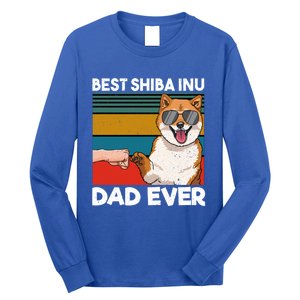 Best Shiba Inu Dad Ever Dog Dad Fist Bump Gift Long Sleeve Shirt