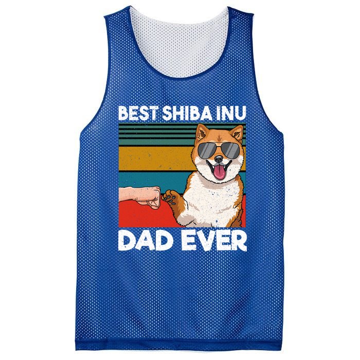 Best Shiba Inu Dad Ever Dog Dad Fist Bump Gift Mesh Reversible Basketball Jersey Tank