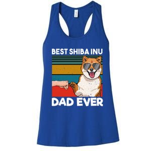 Best Shiba Inu Dad Ever Dog Dad Fist Bump Gift Women's Racerback Tank