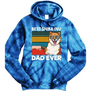 Best Shiba Inu Dad Ever Dog Dad Fist Bump Gift Tie Dye Hoodie