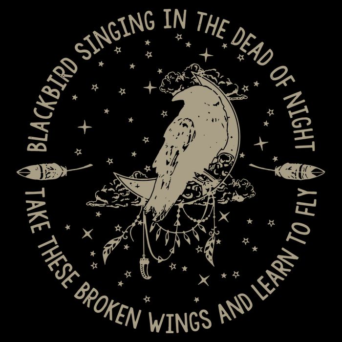 Blackbird Singing In Dead Of The Night Music Lover Cooling Performance Crew T-Shirt