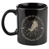 Blackbird Singing In Dead Of The Night Music Lover 11oz C Handle Ceramic Mug