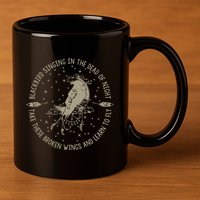 Blackbird Singing In Dead Of The Night Music Lover 11oz C Handle Ceramic Mug