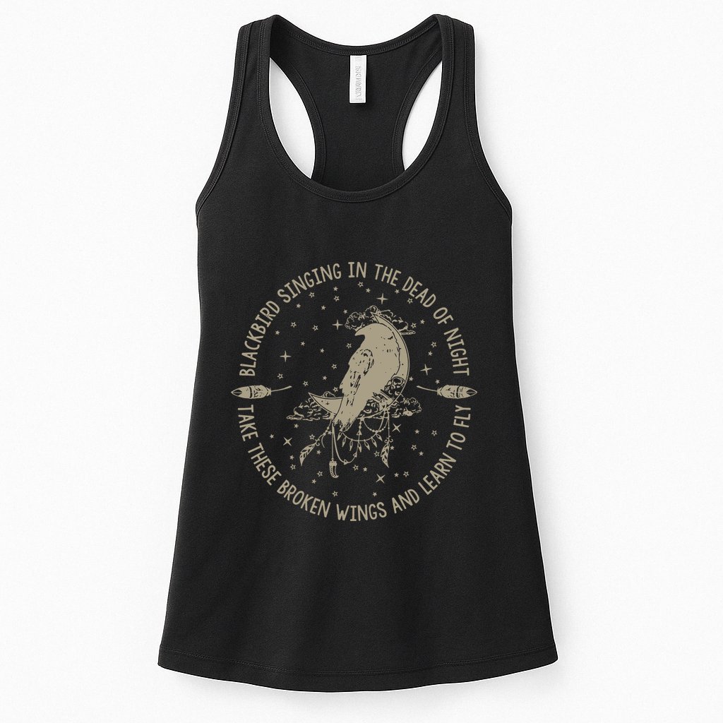 Blackbird Singing In Dead Of The Night Music Lover Womens Tank Top