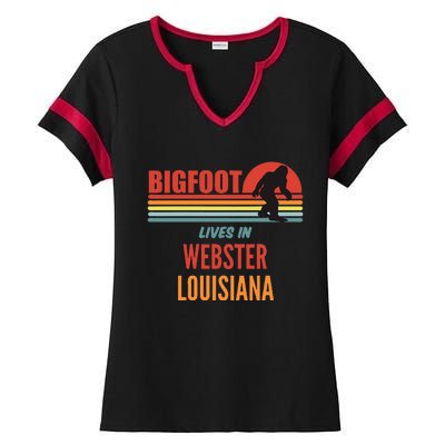 Bigfoot Sighting In Webster Parish Louisiana Ladies Halftime Notch Neck Tee